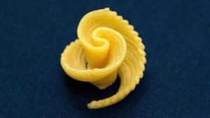 un formato di pasta realizzato con la stampante 3D
